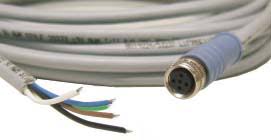 Conector hembra  CON 5 METROS DE CABLE D34 90Â°, M12 5 Polos 370675